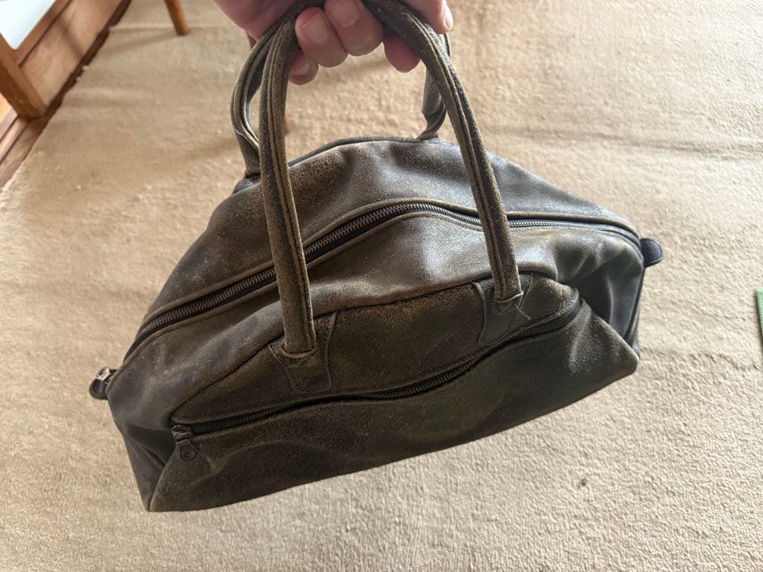 英国製Jas M.B本革ビンテージ加工 メンズボストンバッグ