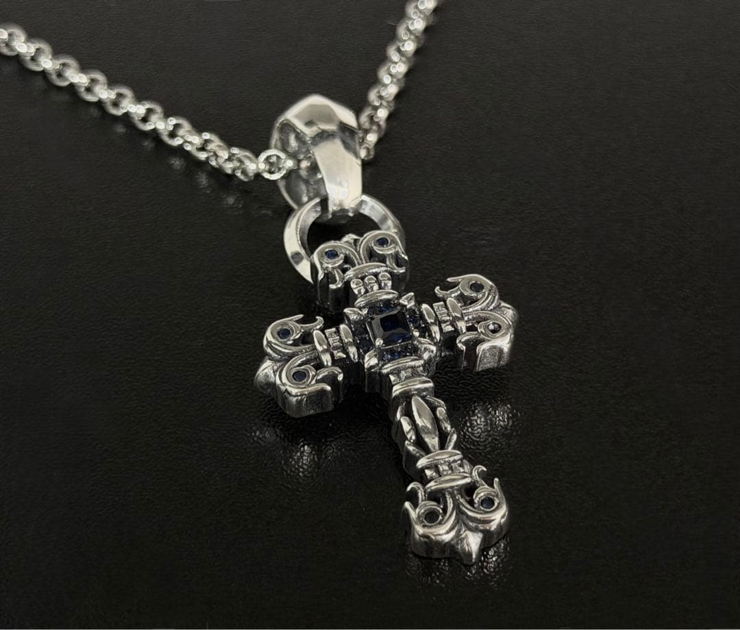 ネックレス シルバー タイニーフィリグリークロス silver925刻印入り