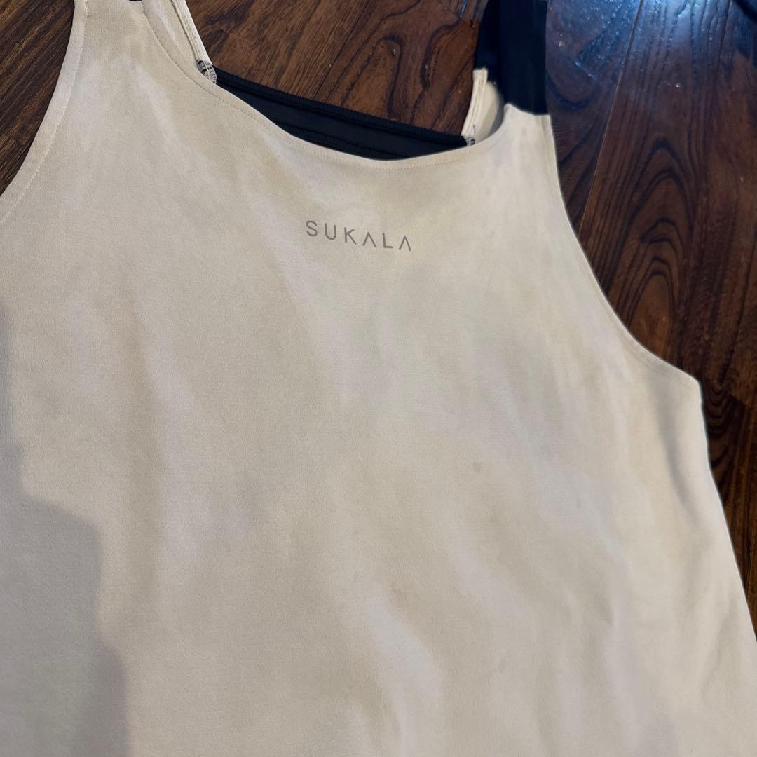 SUKALA ハートプリントブラトップ　タンクトップセットオフホワイト　L