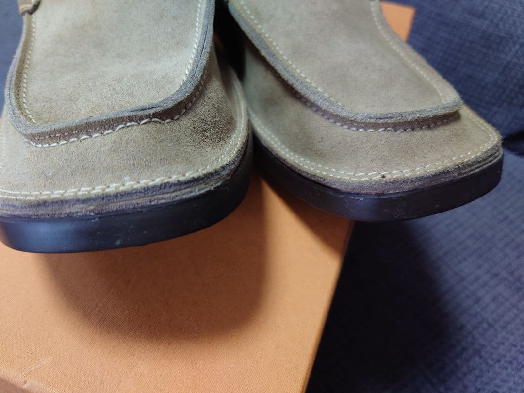 トッズTOD'Sスウェードローファードライビングシューズカーキサイズ7