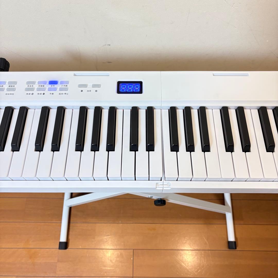 【動作良好•匿名配送】折りたたみ式 充電式 88鍵盤 電子ピアノ NM-3001