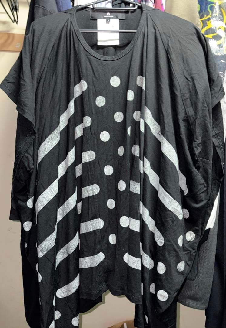 ANREALAGE 凹凸 POLKA DOTS BORDER TEE