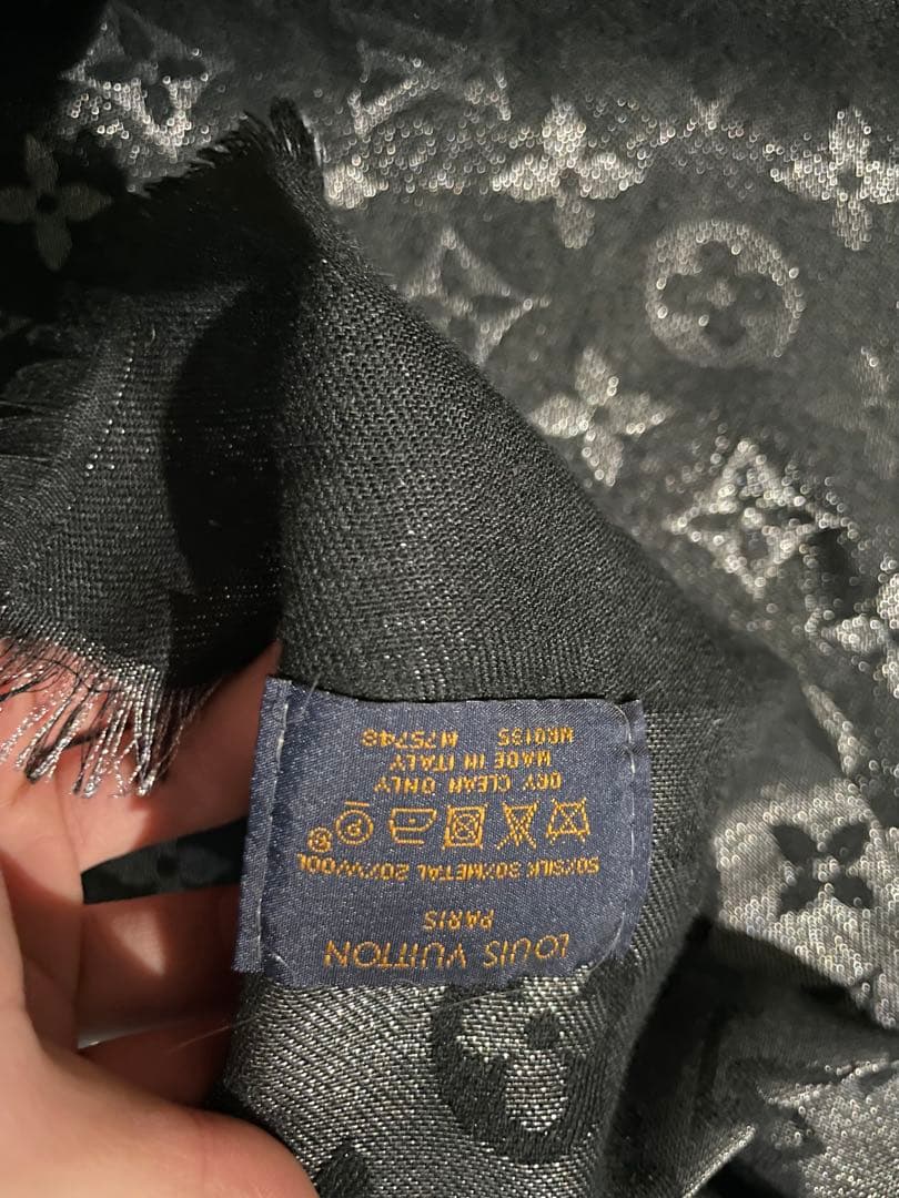 LOUIS VUITTON モノグラムストール 大判 ブラック