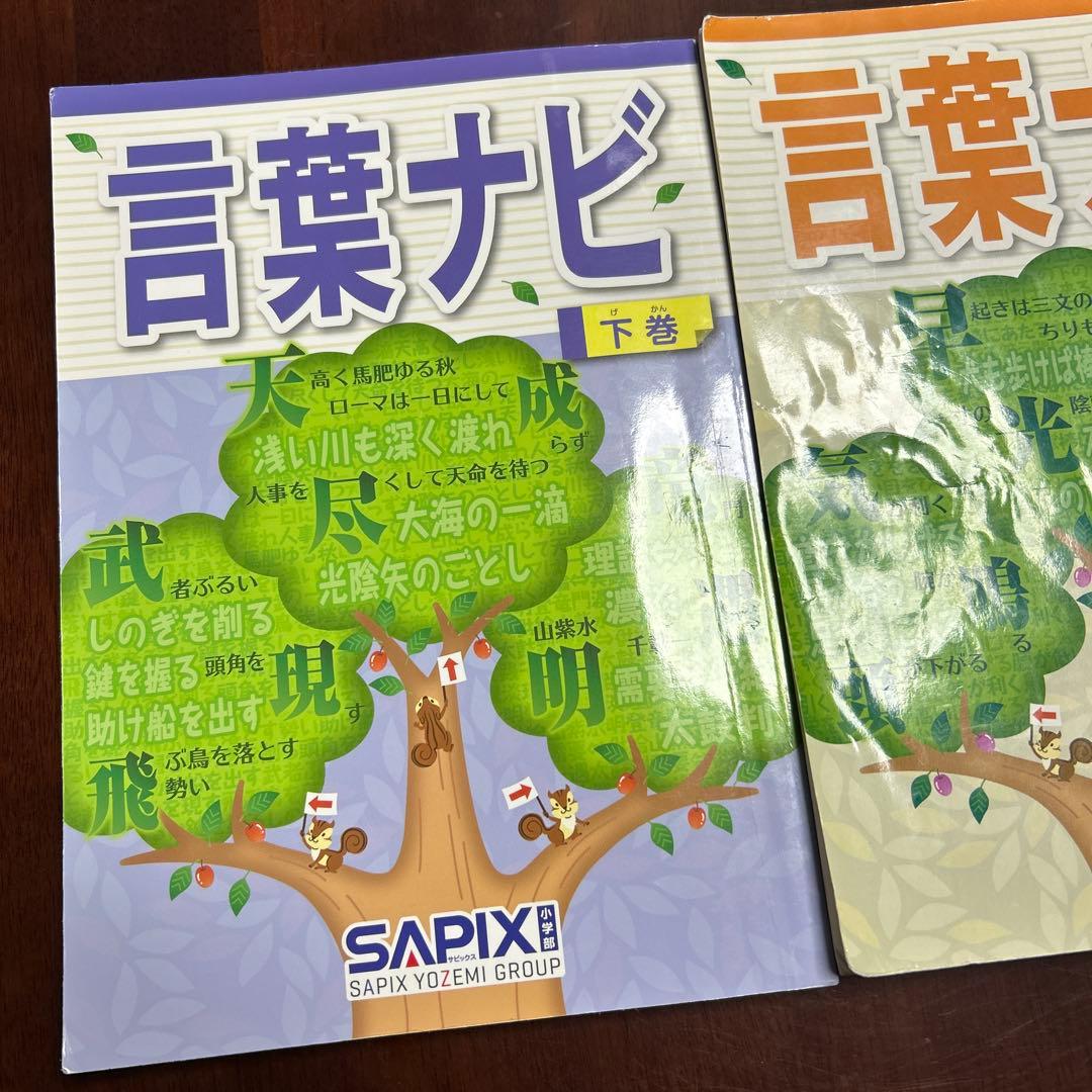 19-20①　サピックス　言葉ナビ 上巻・下巻セット SAPIX 重要教材