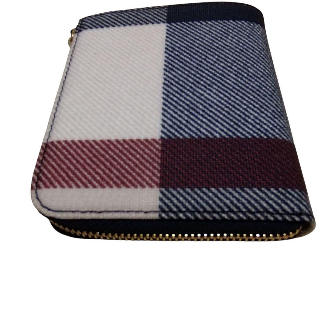 美品♪BLUE LABEL クレストブリッジチェック 柄 L字 財布