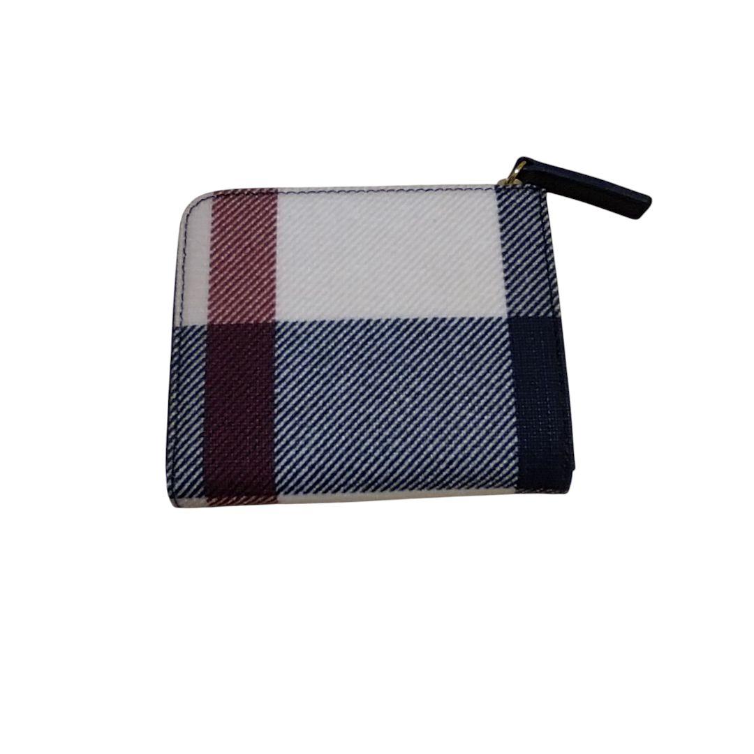 美品♪BLUE LABEL クレストブリッジチェック 柄 L字 財布