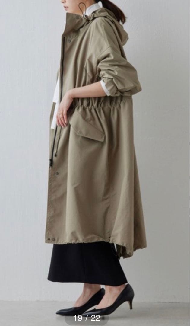 GALLARDAGALANTE　ユーティリティタフタコート　グレージュ