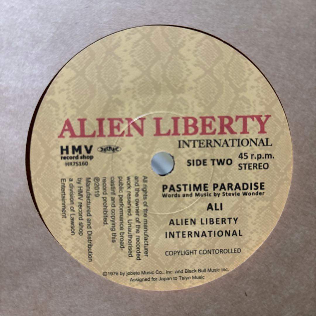 ALIEN LIBERTY INTERNATIONAL 7inch レコード