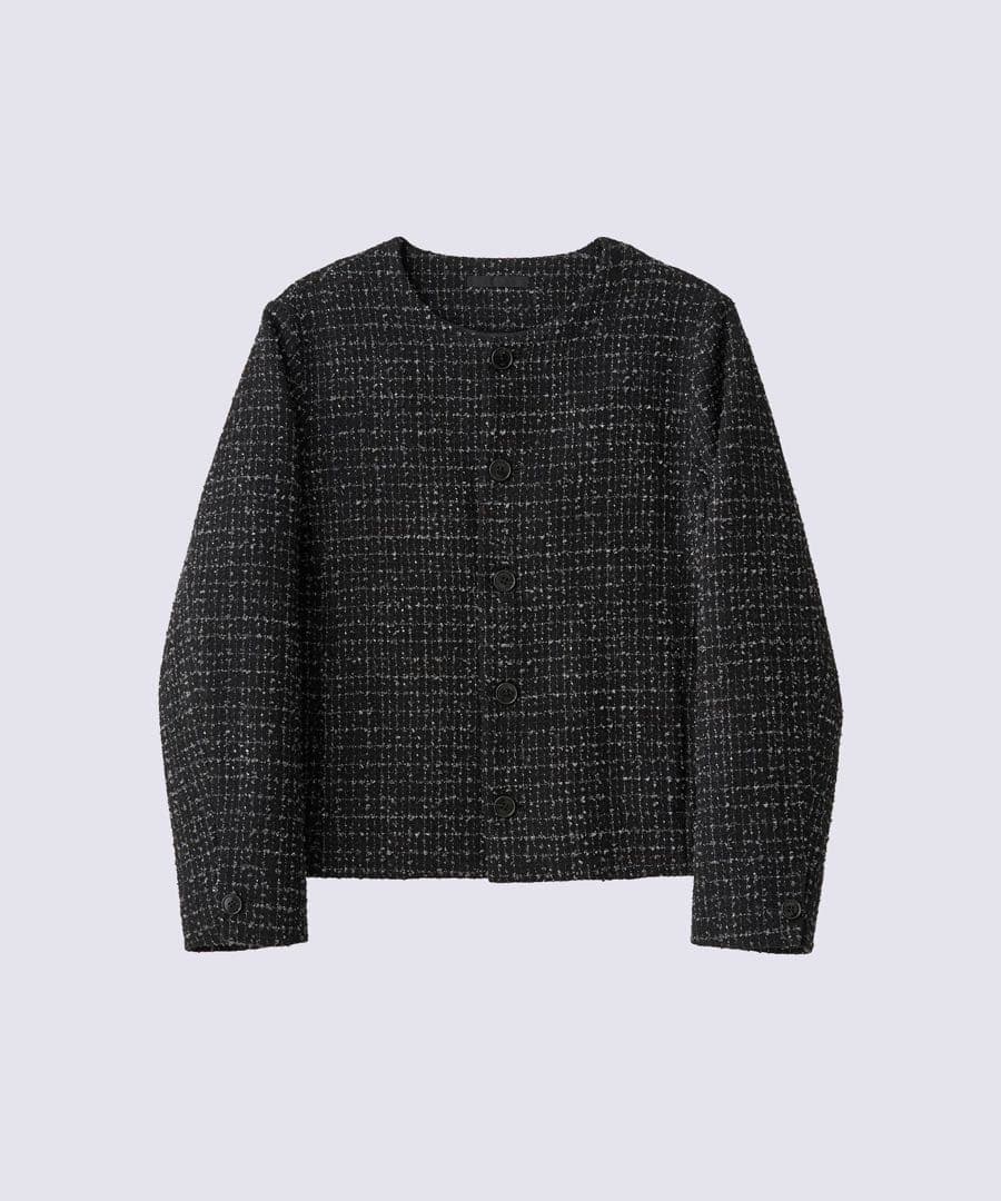 ジャケット・アウター FANCY TWEED NO-COLLAR JACKET