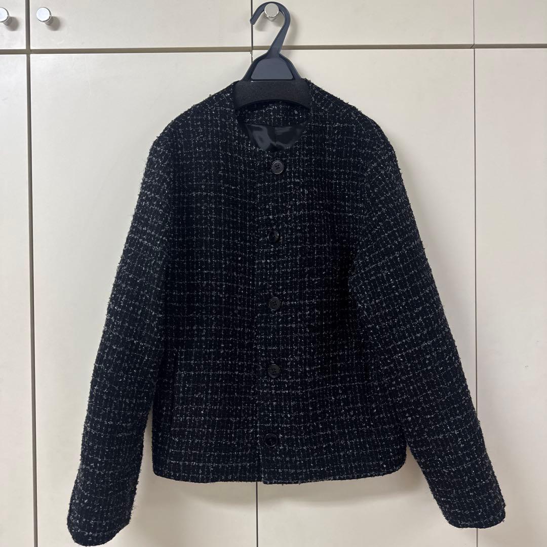 ジャケット・アウター FANCY TWEED NO-COLLAR JACKET