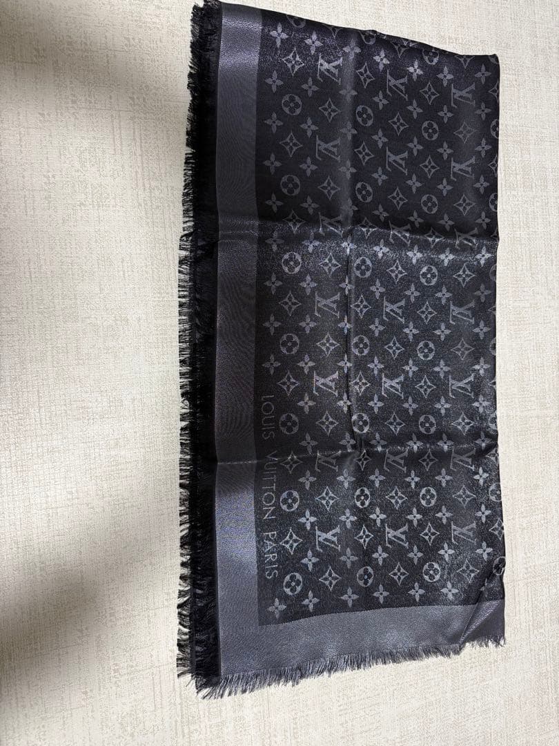 Louis Vuittonモノグラムシャインショール M75123Black新品
