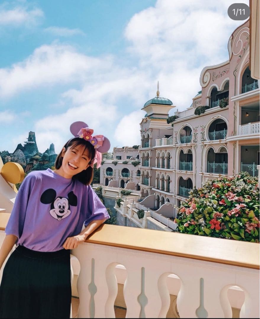 若槻千夏WCJapan ミッキーTシャツ