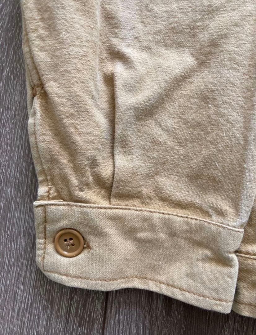 【60s】希少　フレンチワーク　モールスキン　ジャケット　ベージュ