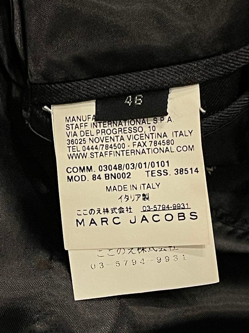 最高峰。MARC JACOBS イタリア製ブラックジャケット｜本格テーラード