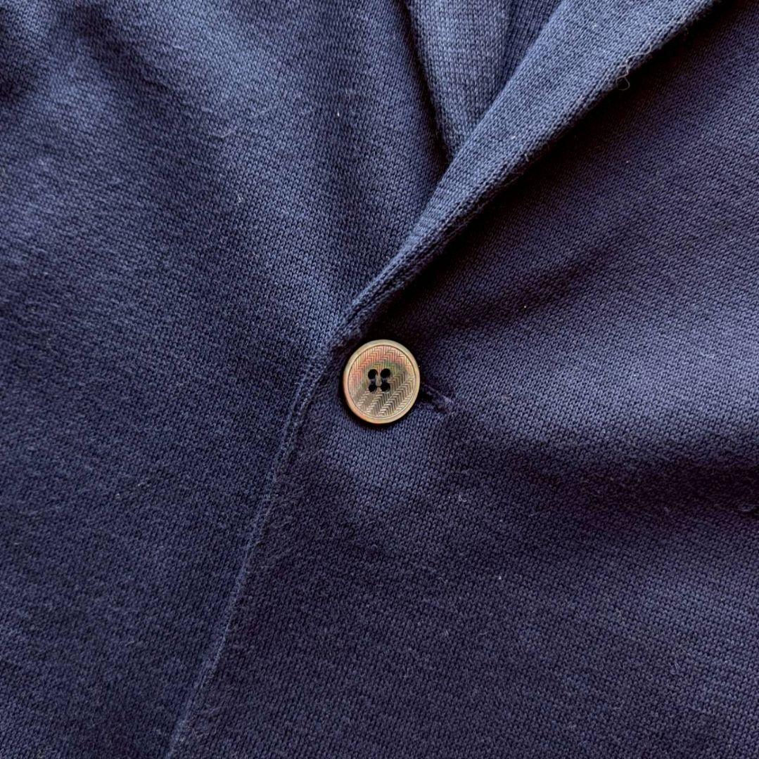 【近年モデル】LARDINI ニットジャケット ミラノリブ Sサイズ ネイビー
