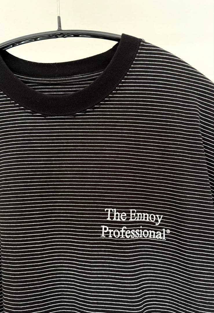 ENNOY BORDER Tシャツ M BLACK×WHITE