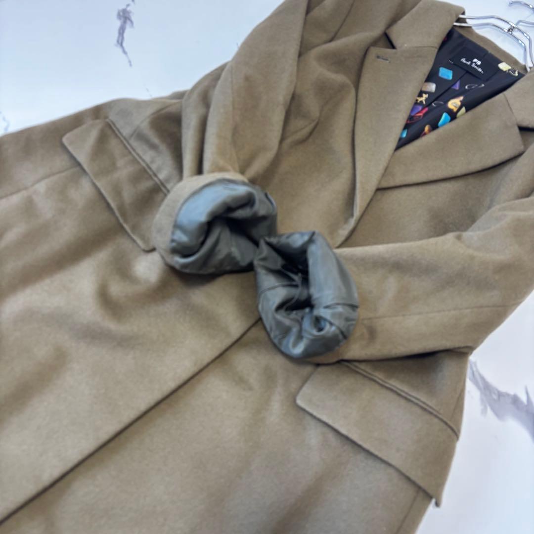 PS Paul Smith✨大きいサイズ　カシミヤウール　ロングチェスター　総柄