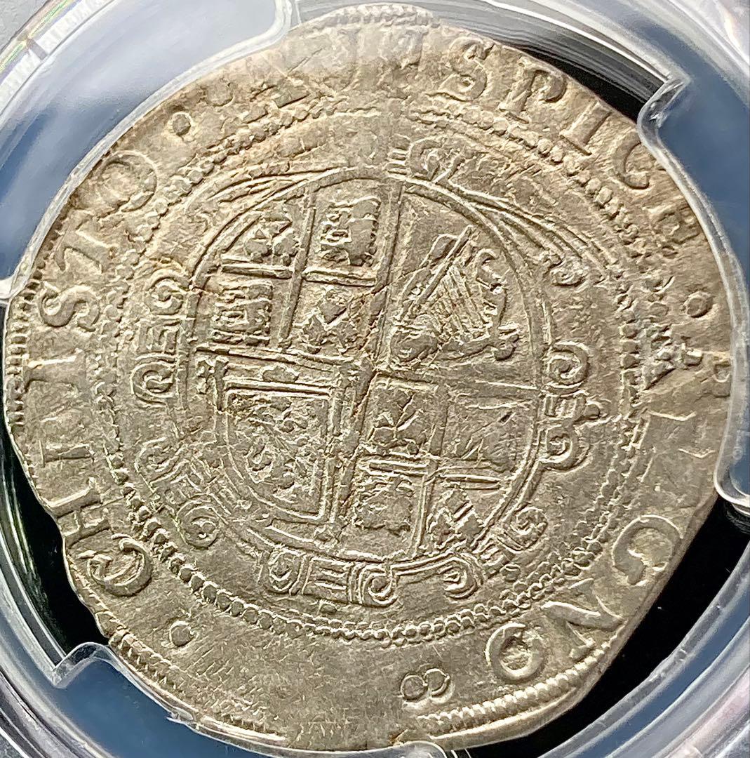 【NGC AU50】1645-46年 イングランド ハーフクラウン 手打ち銀貨