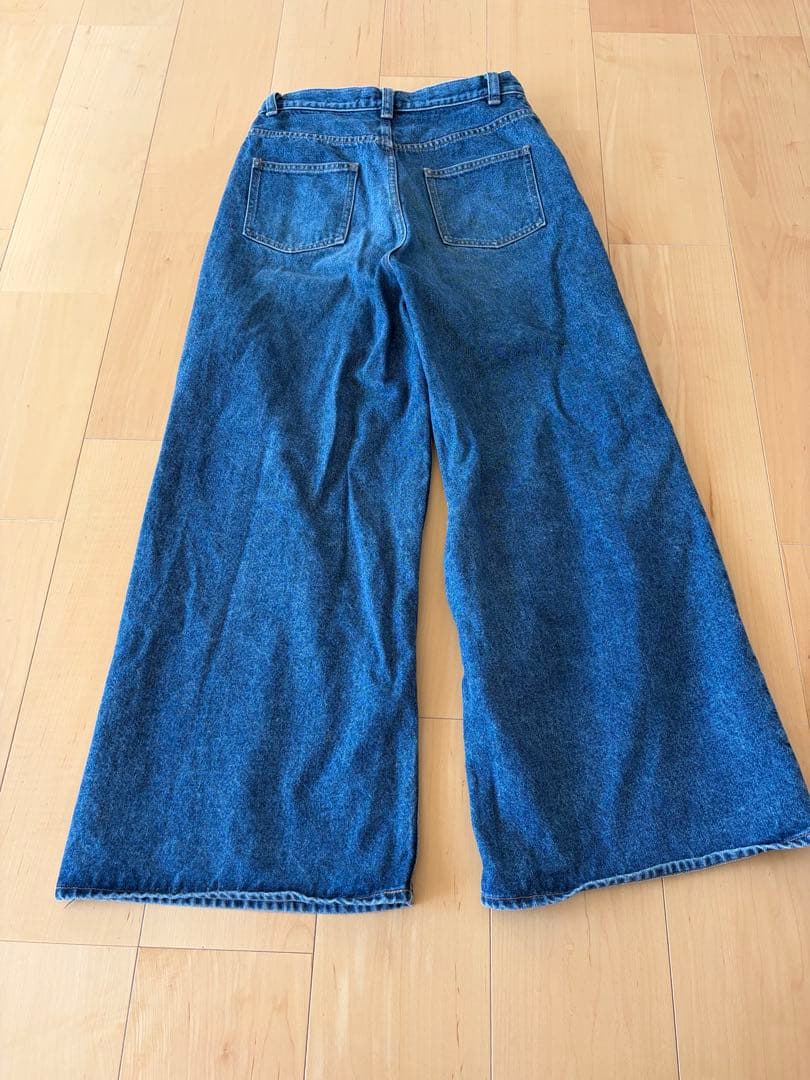 スローブイエナ　LE DENIMタックワイド　バギーデニムパンツ　38