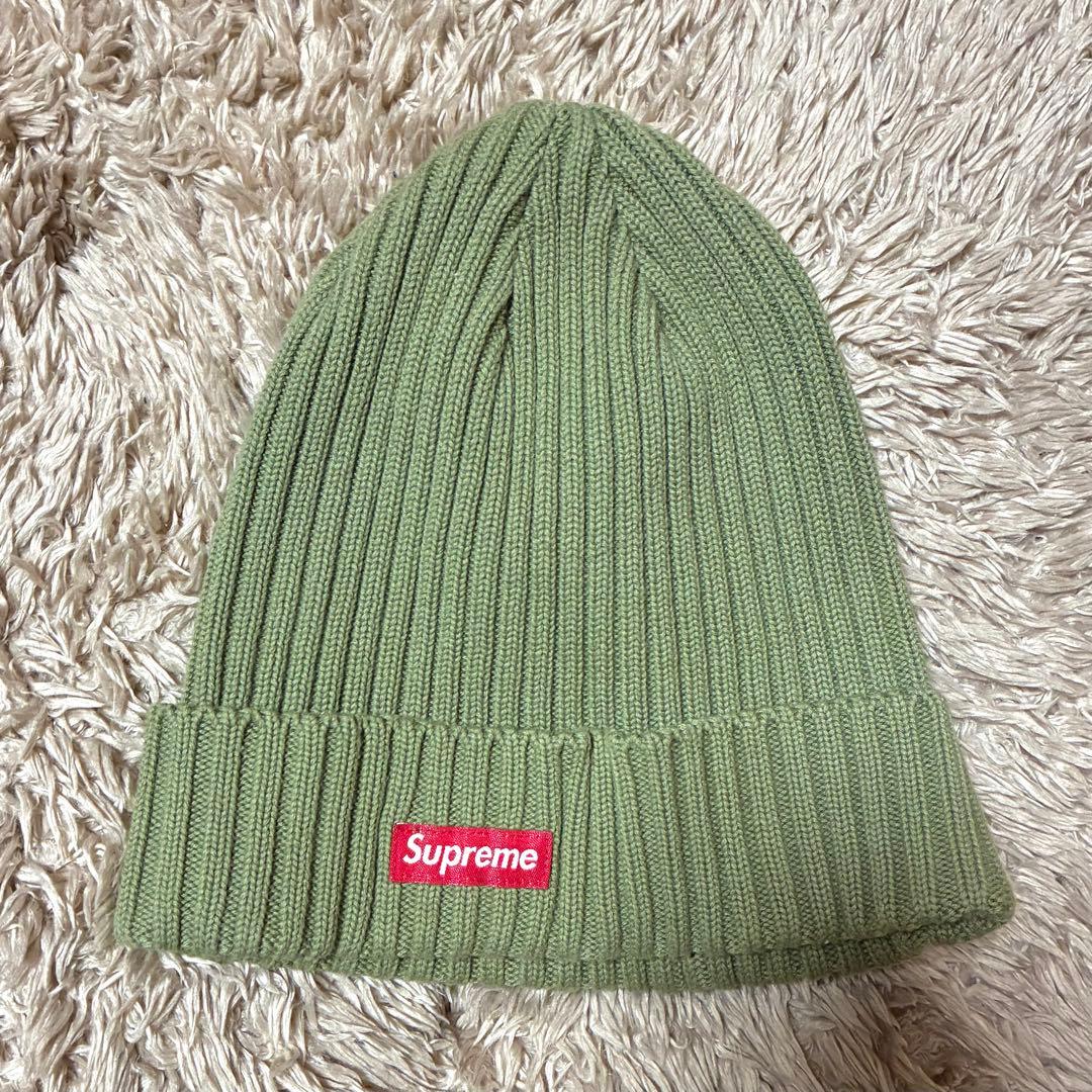新品未使用✨ Supreme シュプリーム ロゴ ニット帽 ビーニー カーキ