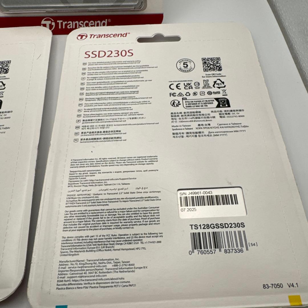 Transcend SSD230S 128GB 3枚まとめ売り