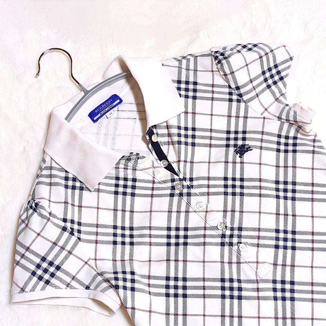 最終★BURBERRY ノバチェック 半袖ポロシャツ ロゴ刺繍 日本製