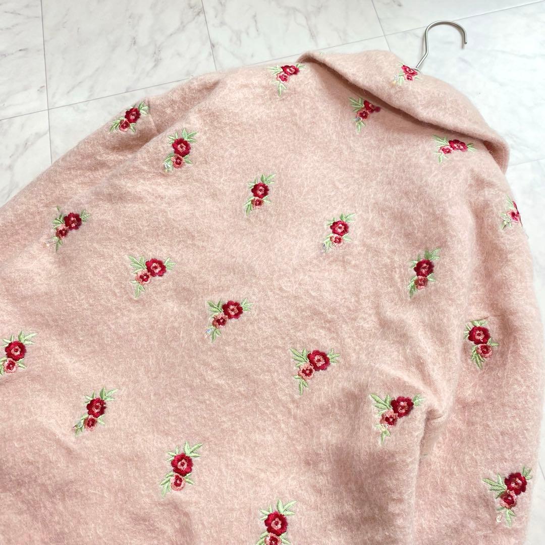 美品✨リリーブラウンL.B CANDY STOCK刺繍入りビジューコート