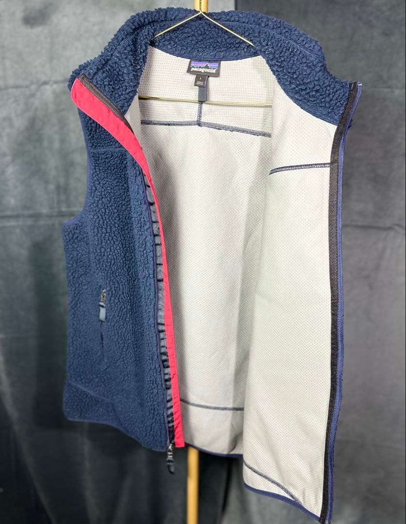 Patagonia レトロX ベスト L 23048 ネイビー 赤ポケット