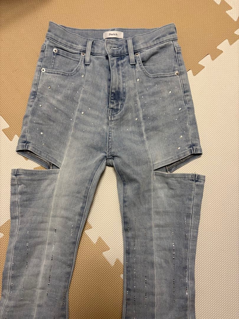 Darichドロップビジューフレアデニムパンツ　M