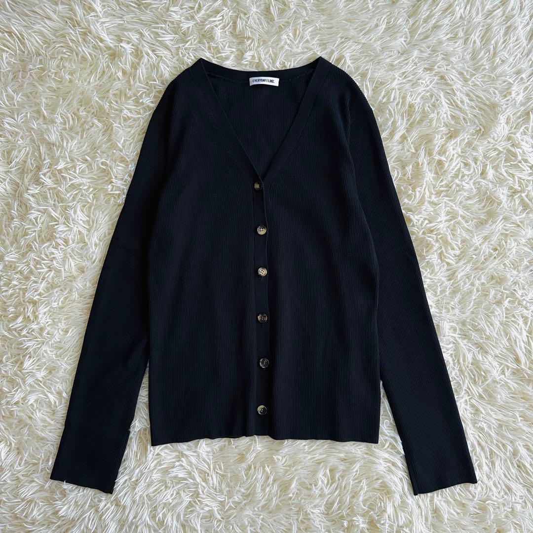 【極美品✨】EVERYDAY I LIKE. RIB Vネック カーディガン