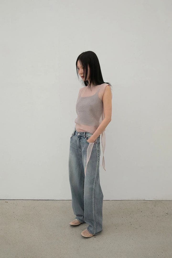 新品タグ付きOHOTORO brushed wide jeans long-S