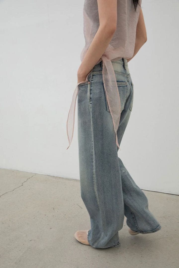 新品タグ付きOHOTORO brushed wide jeans long-S