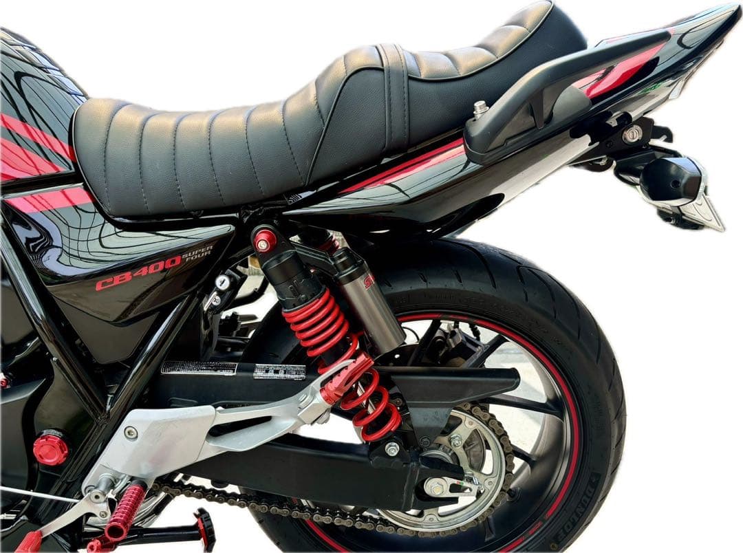 黒レザー タックロールシート ホンダ CB400SF SB NC39 NC42
