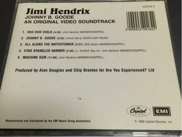 ジミ・ヘンドリックス/JOHNNY B. GOODE-SOUNDTRACK