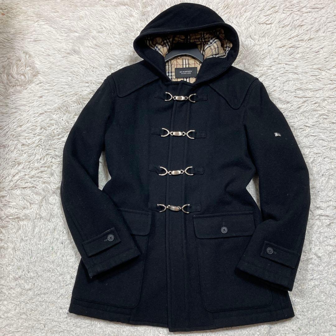 極美品 入手困難 バーバリーブラックレーベル ダッフルコート ノバチェック L