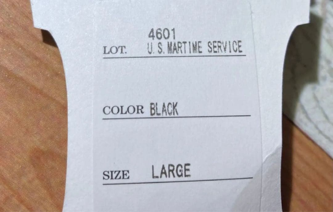 【L】未使用品ウエアハウスU.S. MARTIME SERVICE BK tee