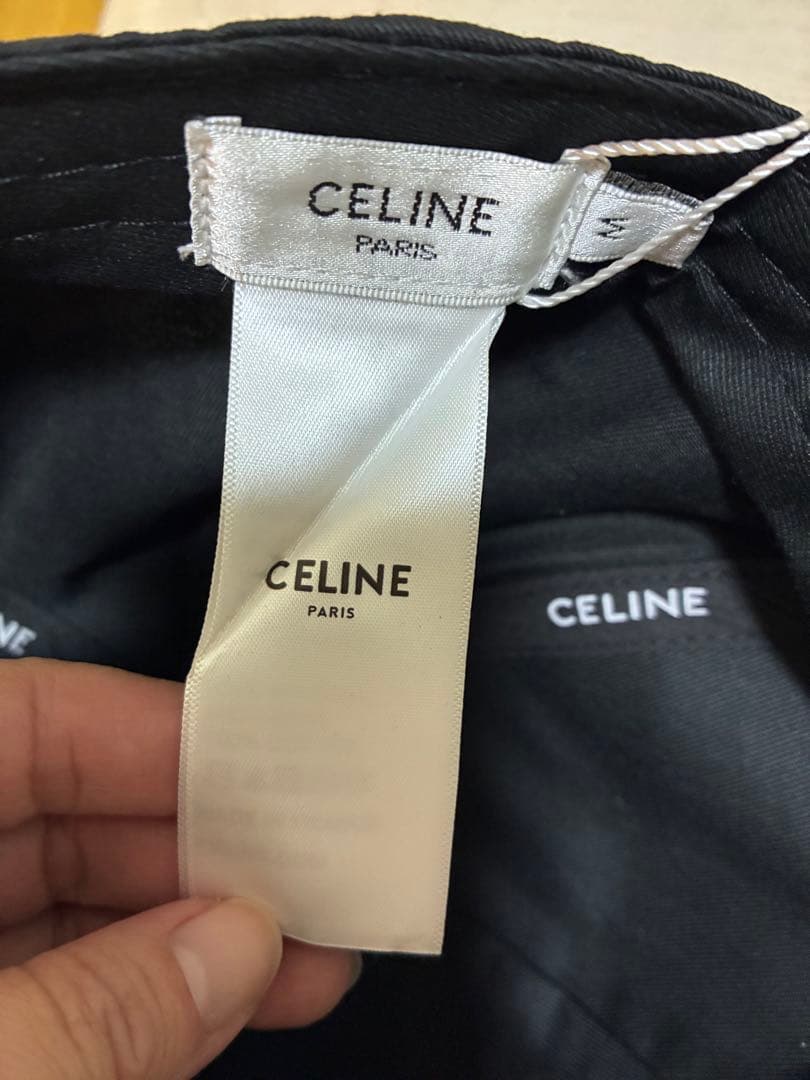 ✴︎新品未使用✴︎CELINE ブラック ベースボールキャップ、M、メンズ
