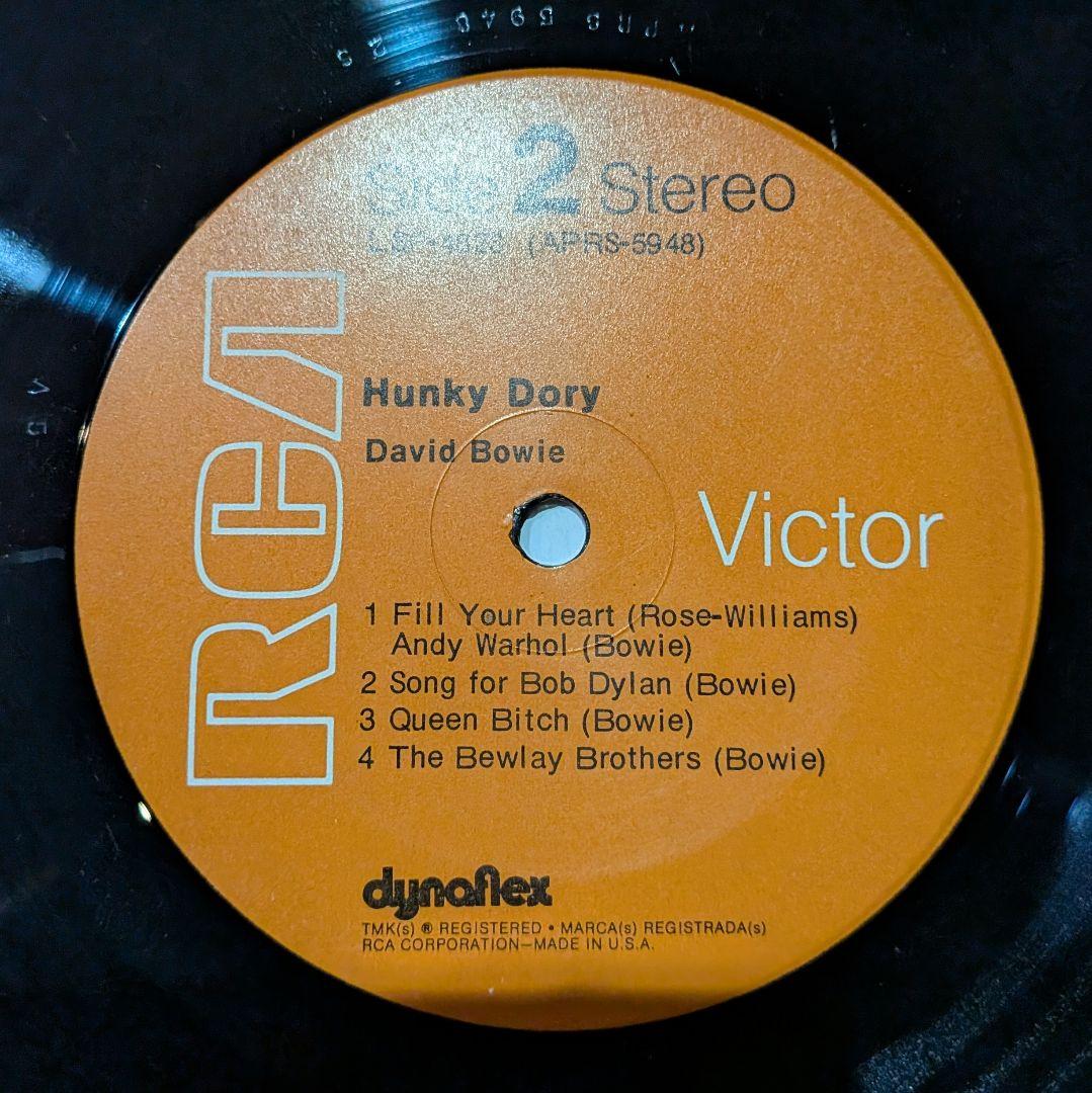 ​【美盤】デヴィッド・ボウイ 『Hunky Dory』US盤 歌詞インナー付