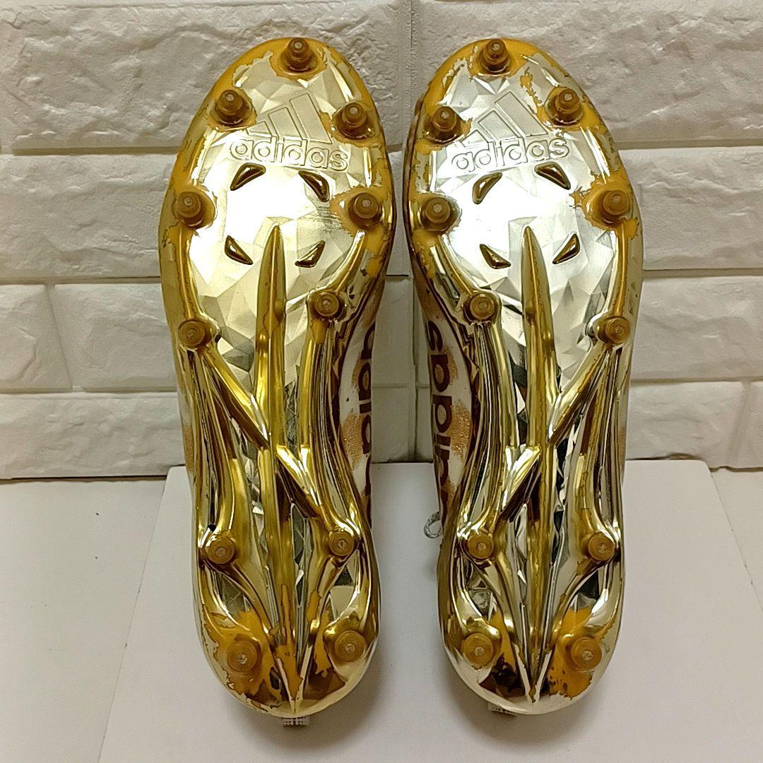 【希少】adidas　adizero　10周年　豹柄　フットボール スパイク　金