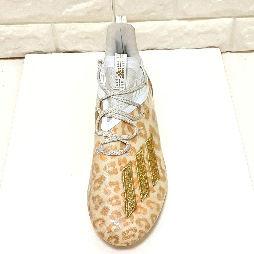 【希少】adidas　adizero　10周年　豹柄　フットボール スパイク　金