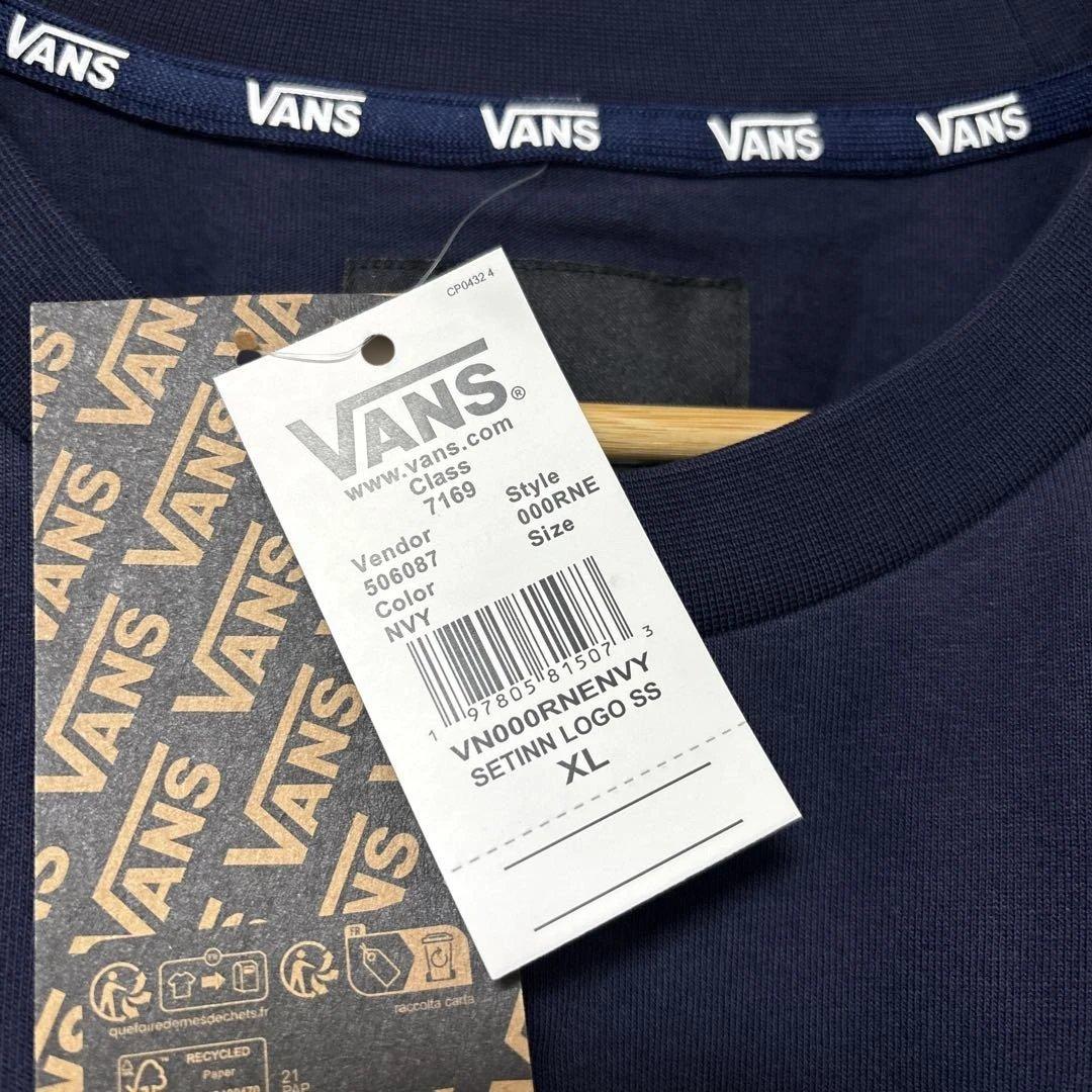 VANS Setinnロゴ Tシャツ ネイビー