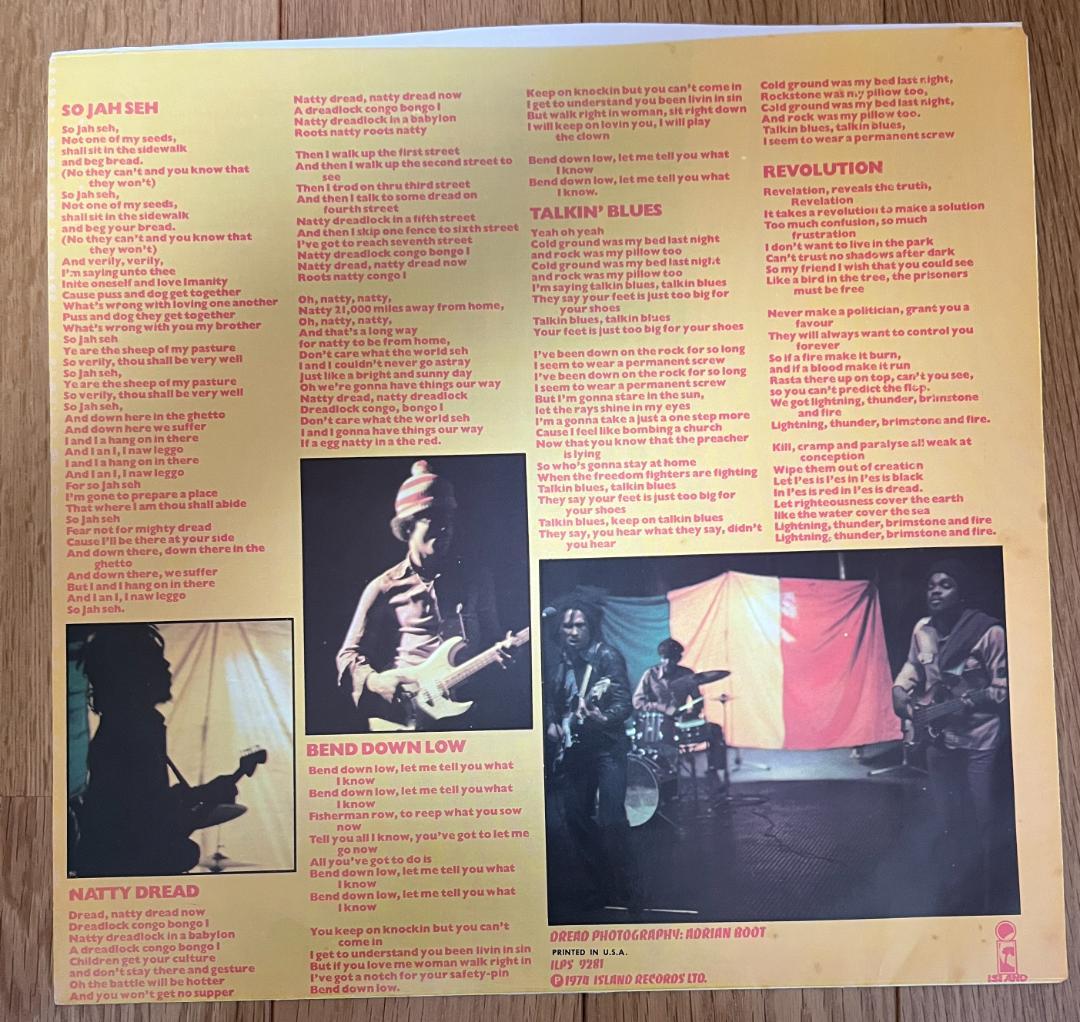 洋楽 Bob Marley & The Wailers Natty Dread