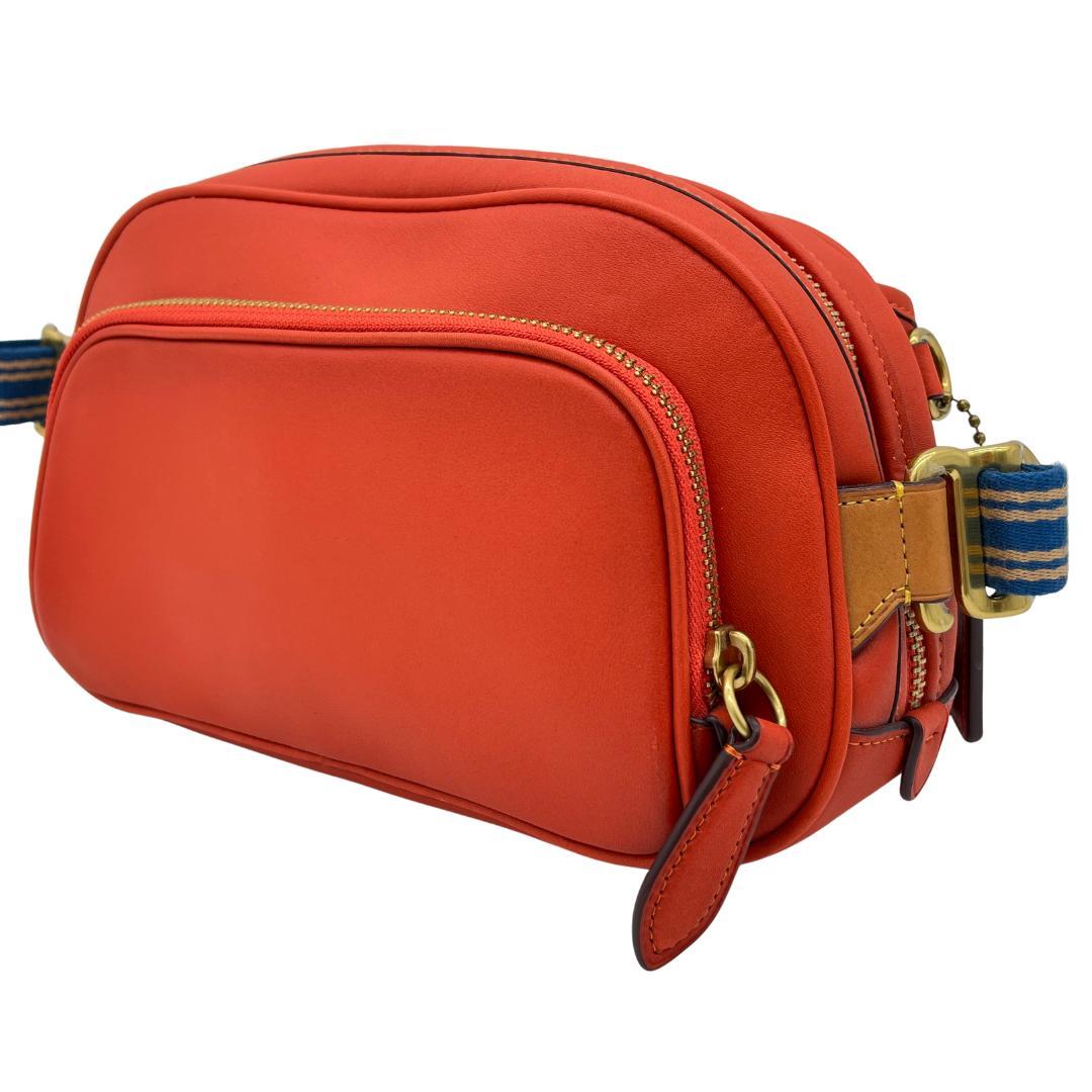 COACH コーチ グラブタンレザー ボディバッグ オレンジ