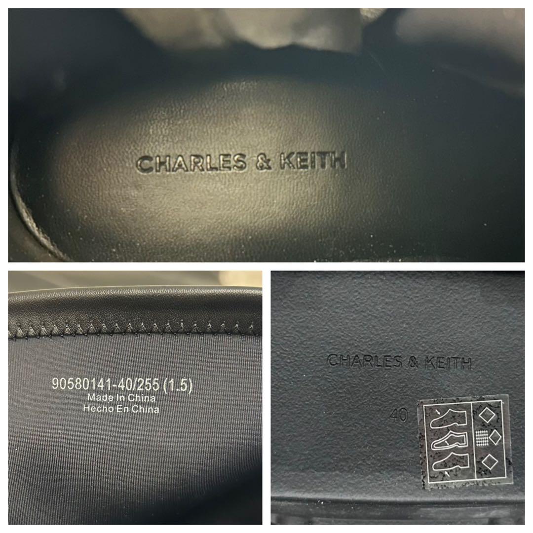 CHARLES & KEITH チャールズ&キース 厚底 ブーツ 黒 25.5