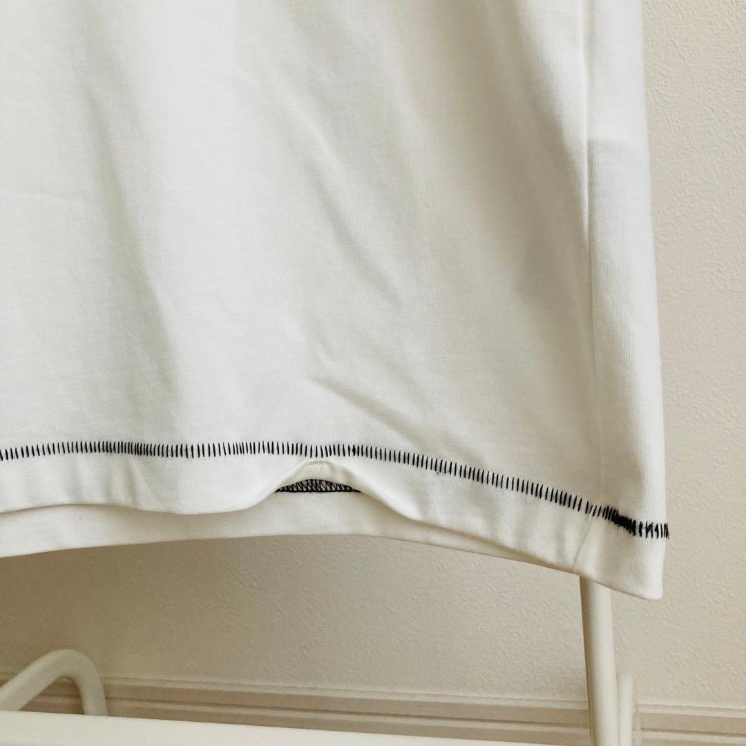 一回着用　ADERERROR Tシャツ　ステッチ　白　ロゴ　S アーダーエラー