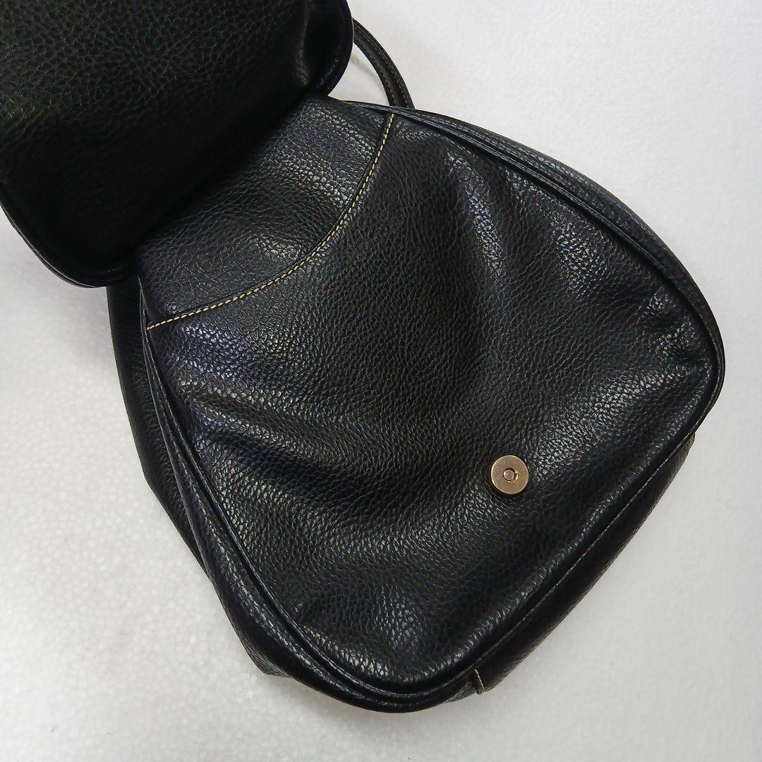 美品✨ラトゥールエッフェル　2wayボディバッグ　リュック　シボ革　レザー　黒
