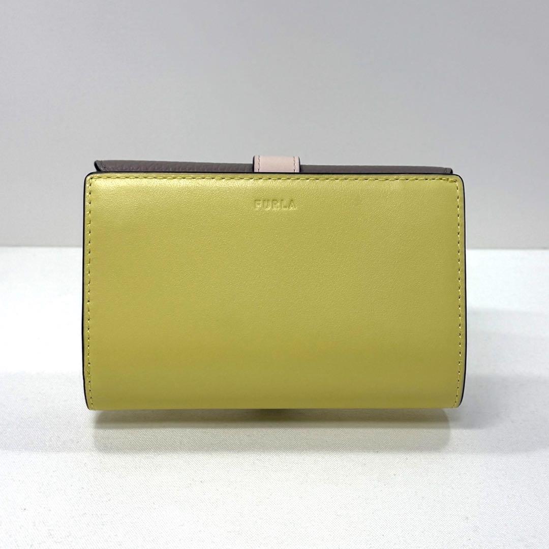 【極美品】FURLA フルラ 三つ折り財布 マルチカラー コンパクトウォレット