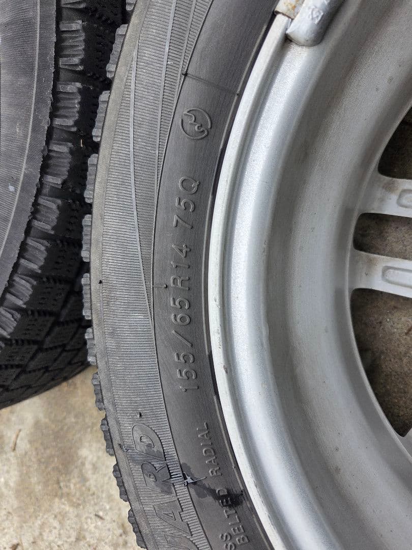 【スマン】14インチ アルミ 155/65R14 ホイール ダイハツ