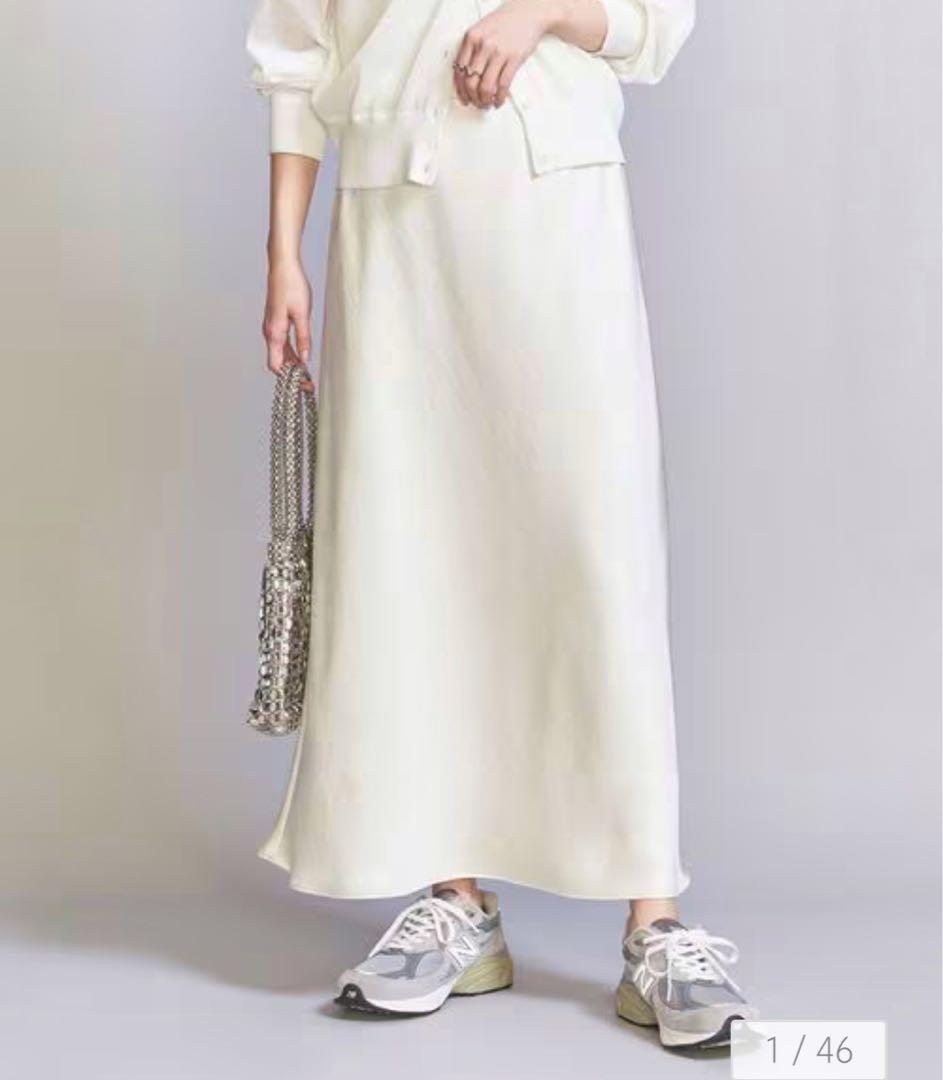 ほぼ新品＊BEAUTY&YOUTH UNITED ARROWSサテンスカートbH