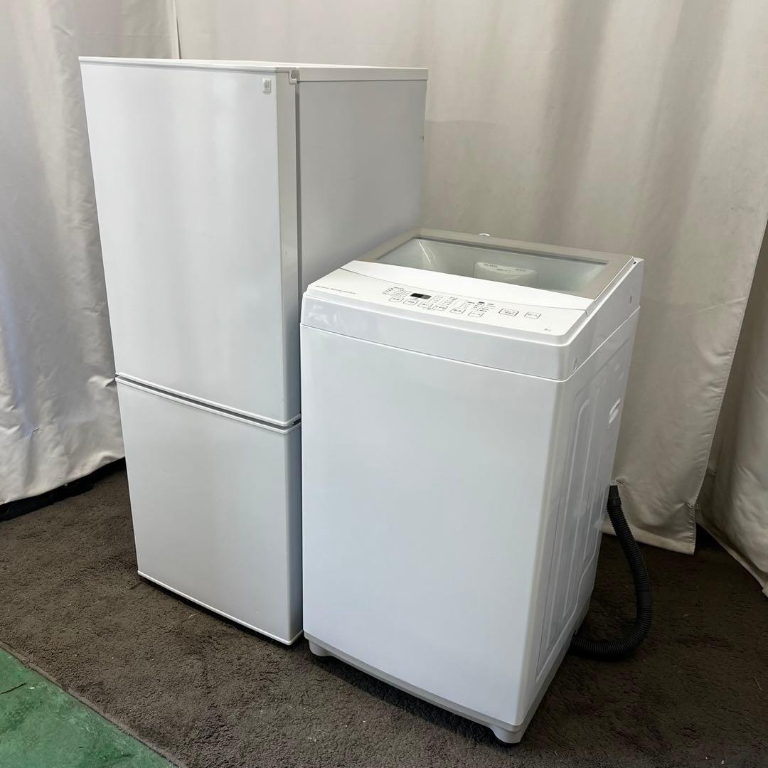 124⭕️冷蔵庫　洗濯機　一人暮らし　セット　シャープ　小型　安い　白　設置無料